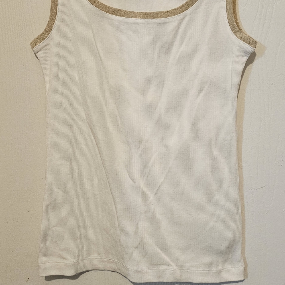 Chico's size 0 metallic trim tank top